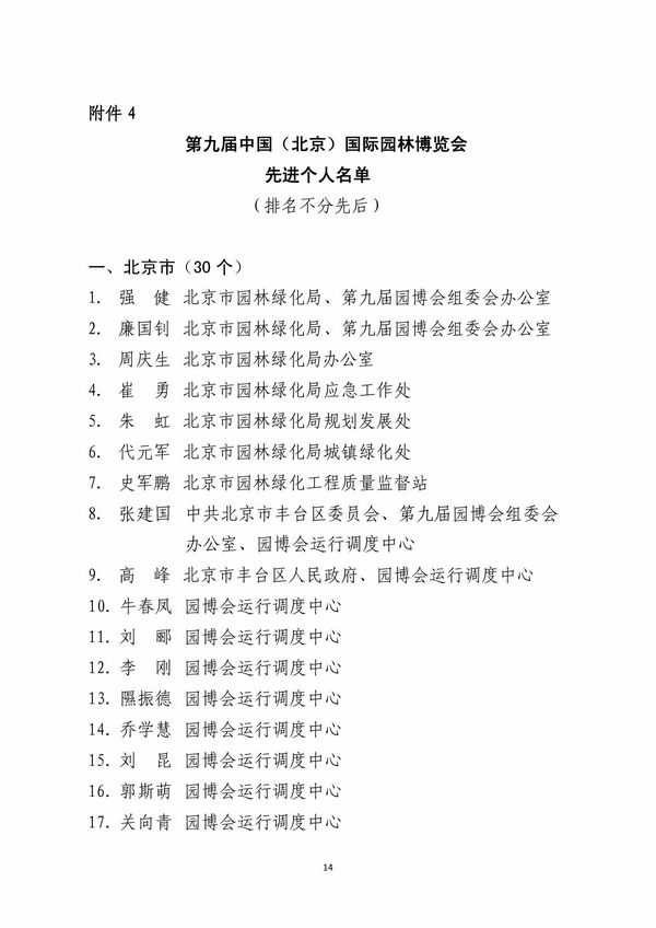 住建部 第九屆園博會 北京園博會 先進(jìn)城市