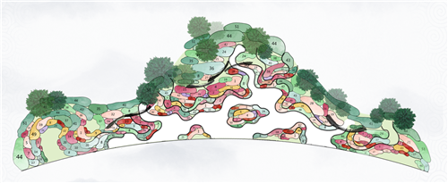 河北省第二屆園博會花境創(chuàng)意作品——中國夢?水墨染花溪